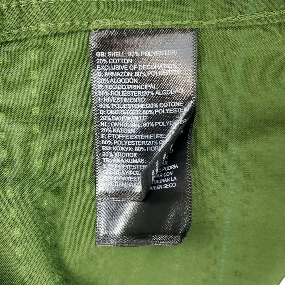 THE NORTH FACE Shirt Mens Large Green Geometric Button Down Long Sleeve Outdoor